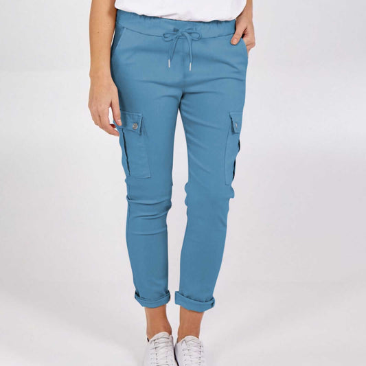 The PencilCargo Trouser – Women's Drawstring Waist Pencil Cargo Trousers - Undefyning Lynes