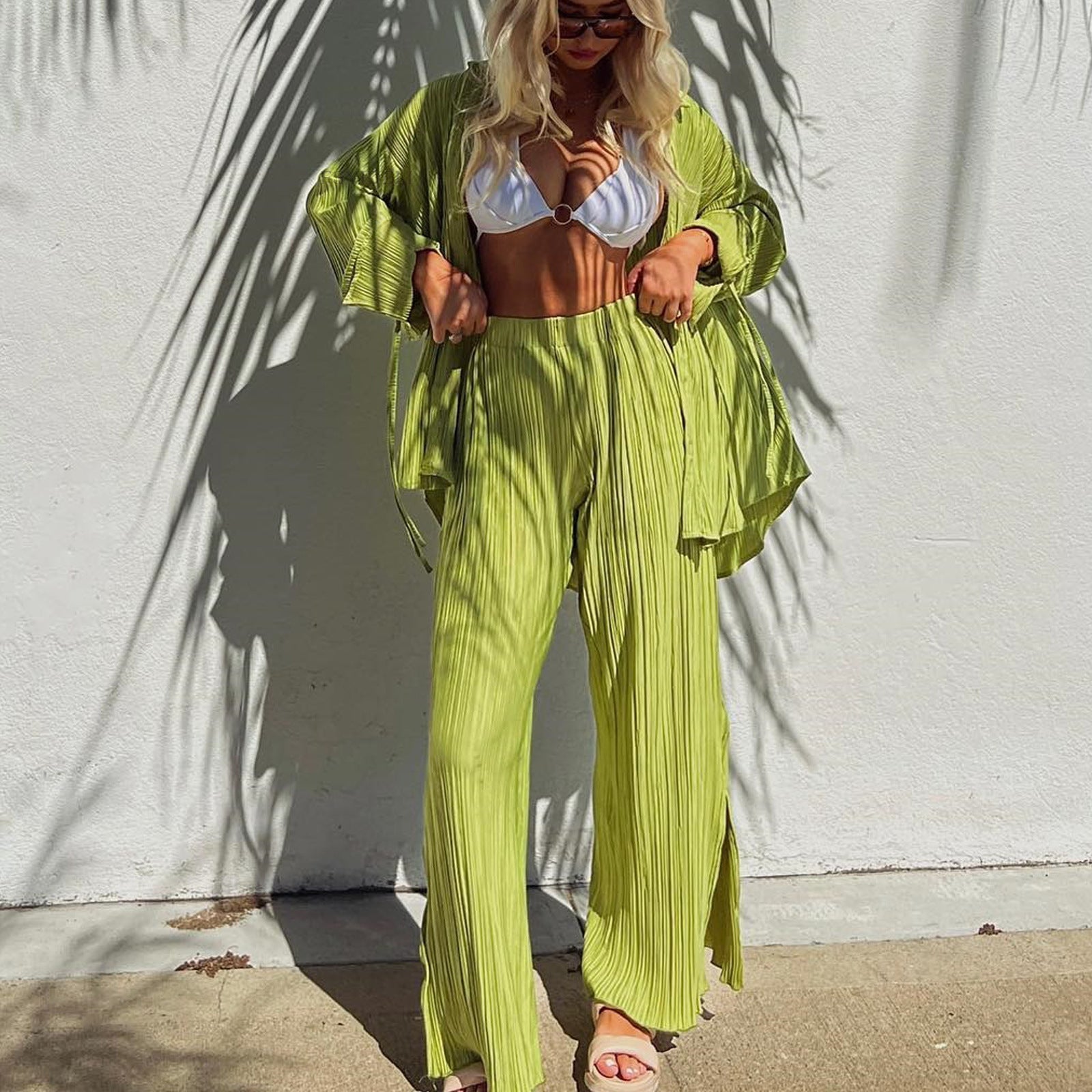 The PleatLounge Set – Women's Effortless Pleated Lounge Two-Piece - Undefyning Lynes