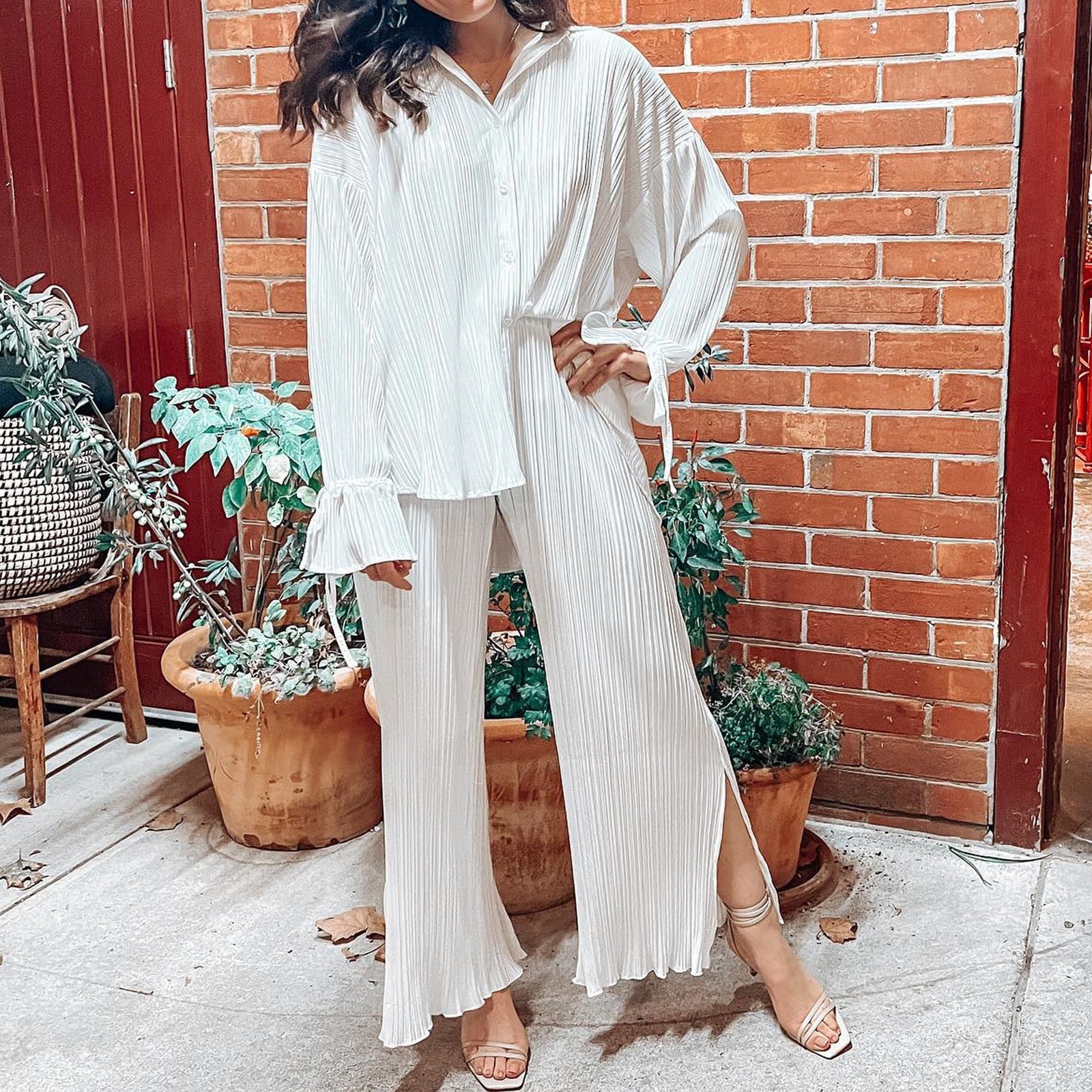 The PleatLounge Set – Women's Effortless Pleated Lounge Two-Piece - Undefyning Lynes
