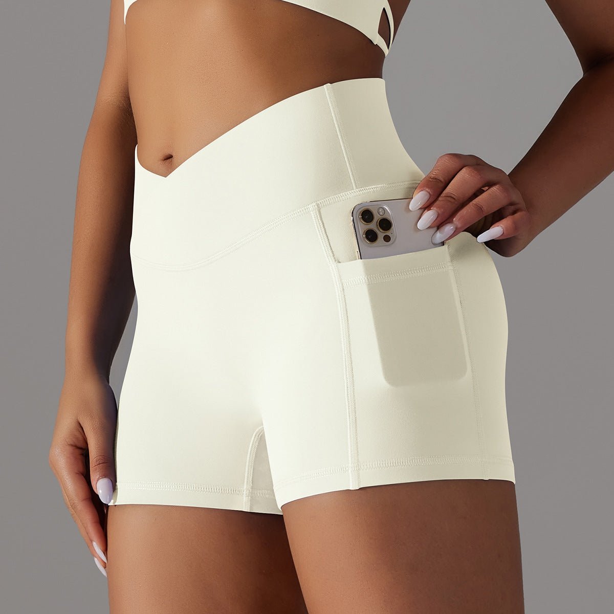 The PocketFlow Short – Women's High-Waist Yoga Shorts with Phone Pocket - Undefyning Lynes