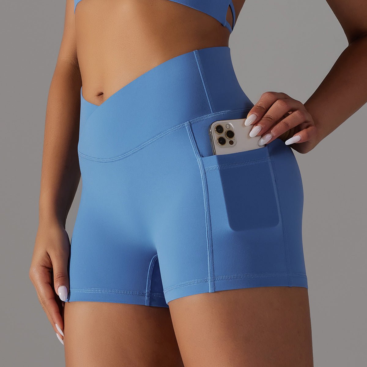 The PocketFlow Short – Women's High-Waist Yoga Shorts with Phone Pocket - Undefyning Lynes