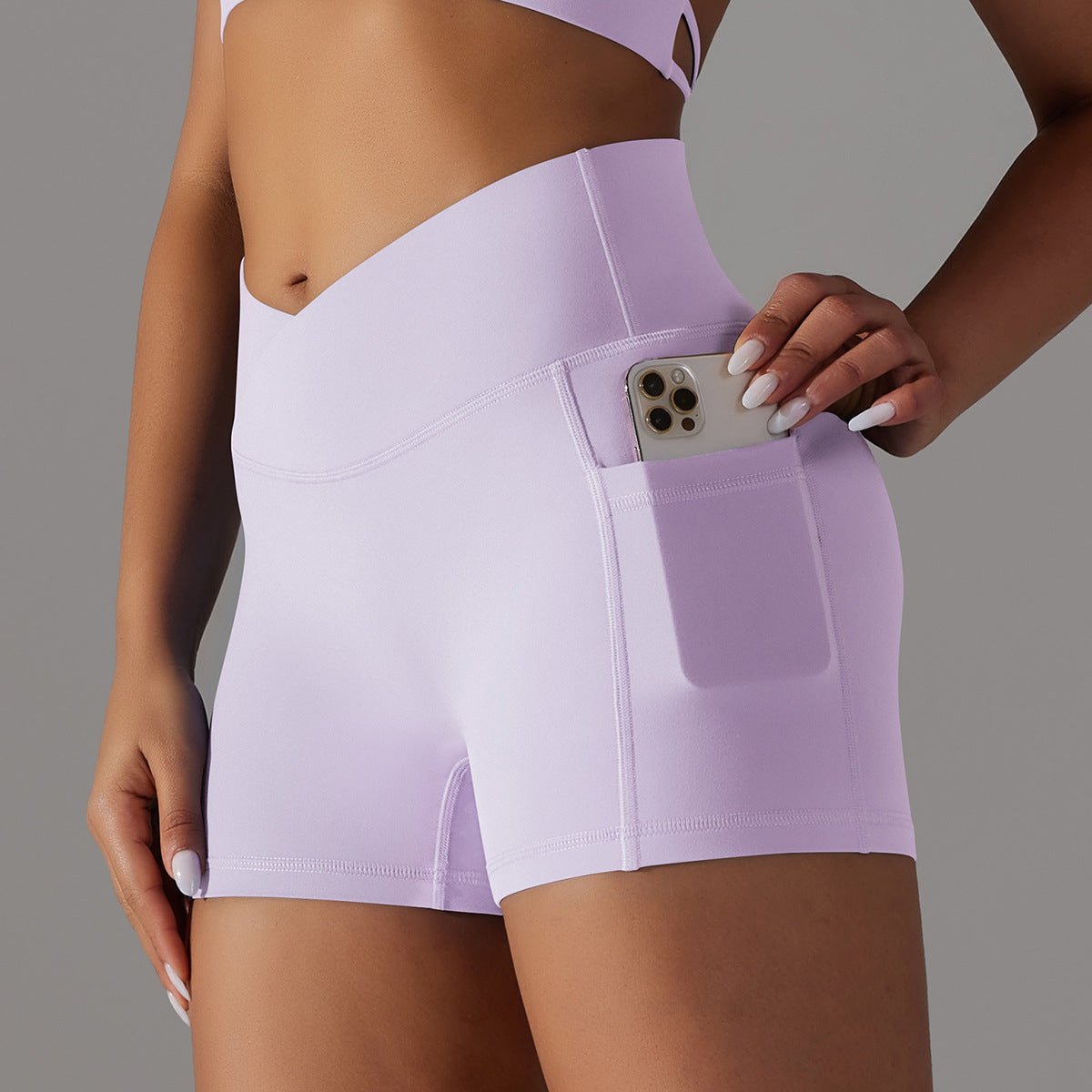 The PocketFlow Short – Women's High-Waist Yoga Shorts with Phone Pocket - Undefyning Lynes