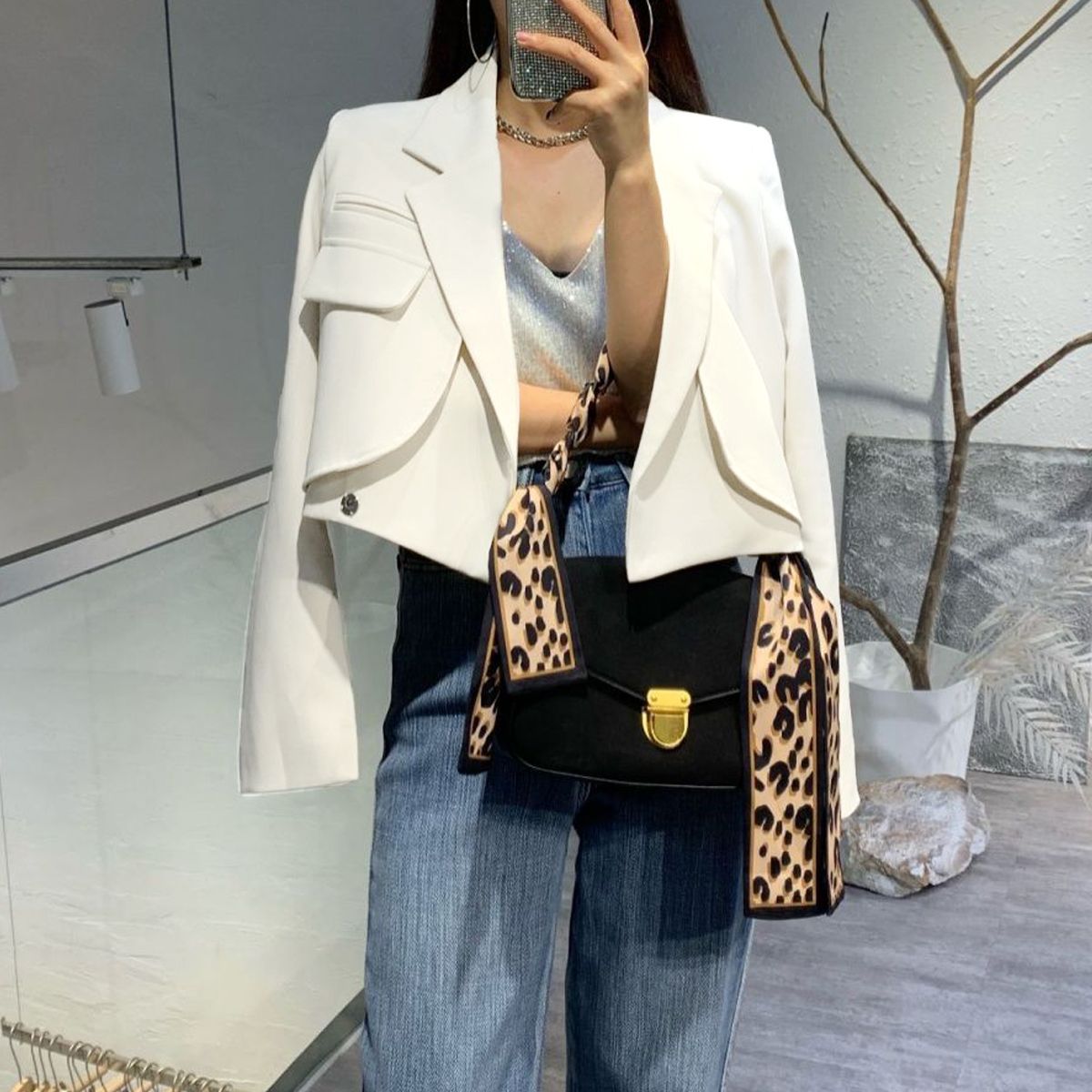The Princess Sleeve Blazer – Women's Cropped Chenille Princess-Sleeve Blazer - Undefyning Lynes