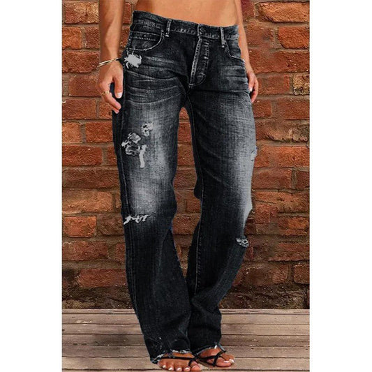 The RawEdge Jean – Women's High-Waist Loose Fit Raw-Edge Denim - Undefyning Lynes