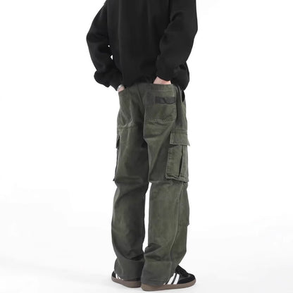 The Retro Work Cargo — Men's 100% Cotton High-Street Cargo Pants - Undefyning Lynes