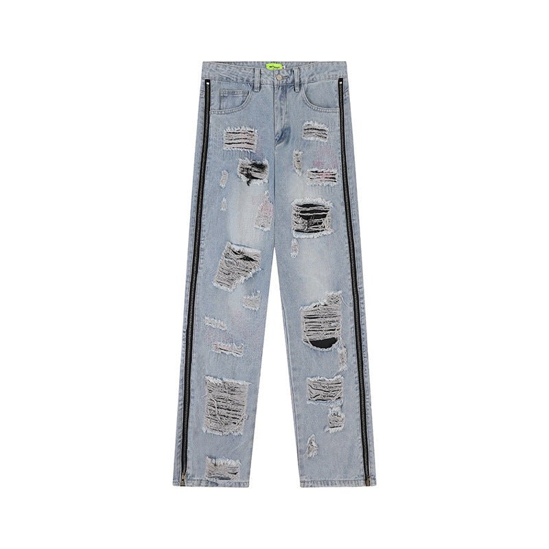 The RetroRip Jean – Women's American Street Retro Tattered Washed Denim - Undefyning Lynes