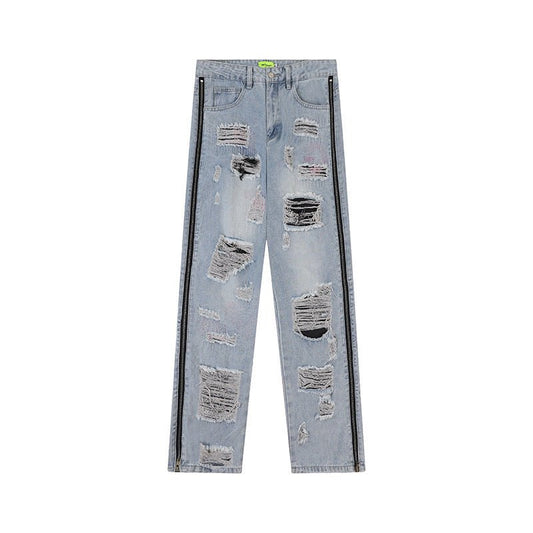 The RetroRip Jean – Women's American Street Retro Tattered Washed Denim - Undefyning Lynes