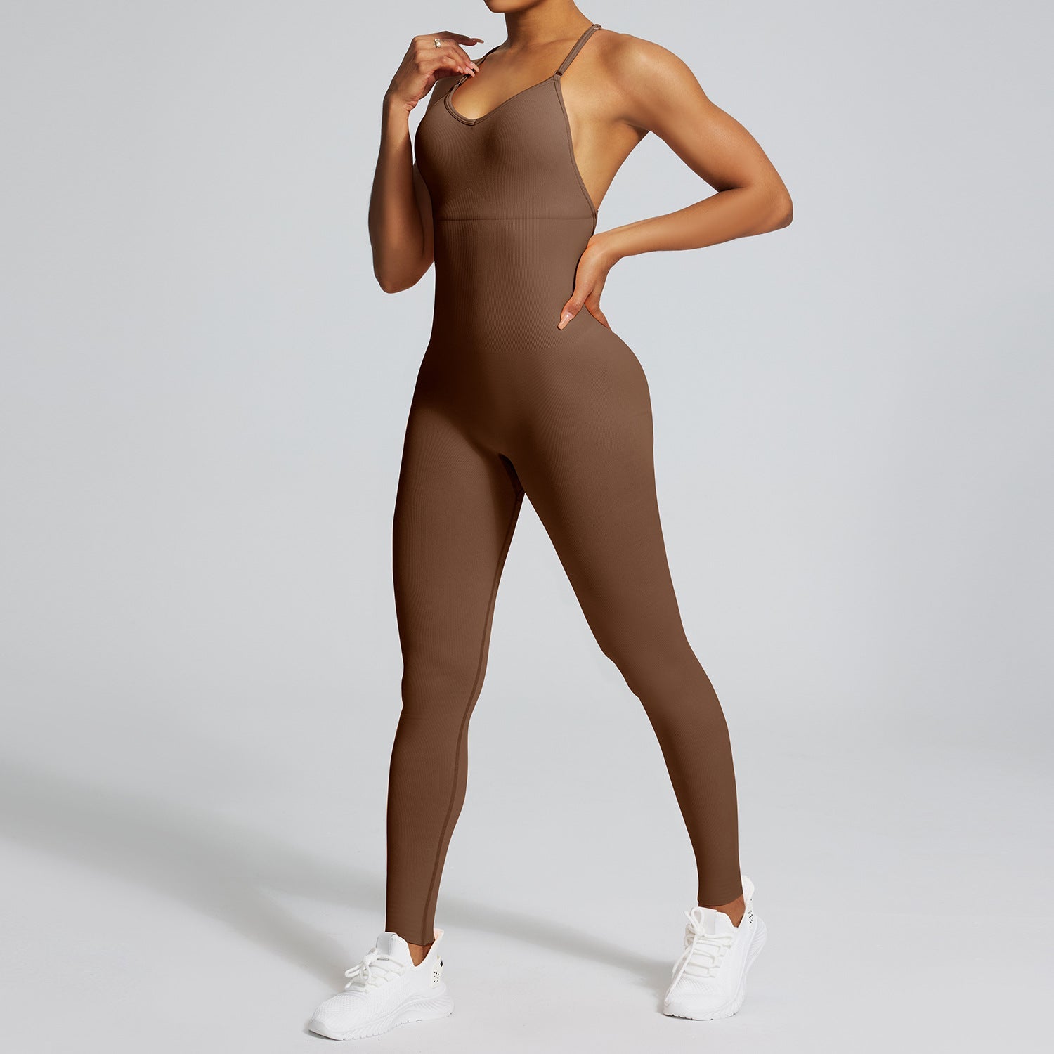 The Sculpt Support Jumpsuit – Women's High-Compression Seamless Yoga Jumpsuit - Undefyning Lynes