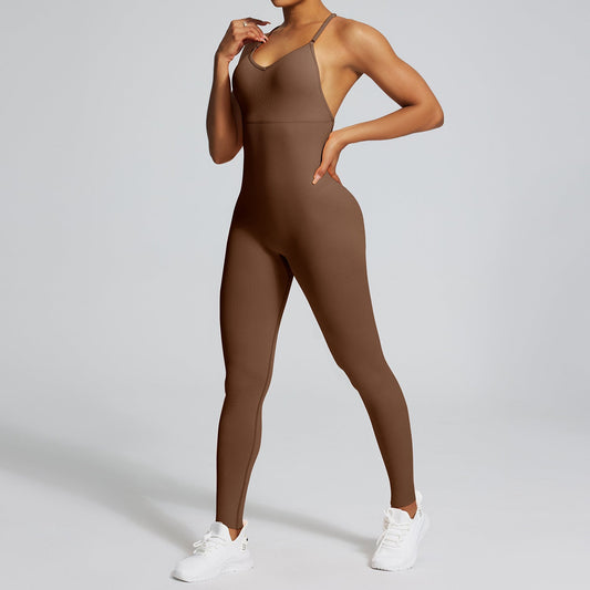 The Sculpt Support Jumpsuit – Women's High-Compression Seamless Yoga Jumpsuit - Undefyning Lynes