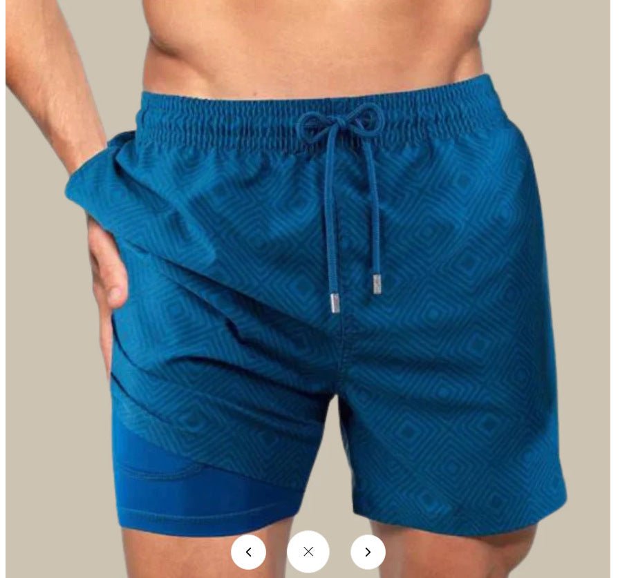 The Shore Short – Men's 3D Print Double-Layer Beach Shorts - Undefyning Lynes