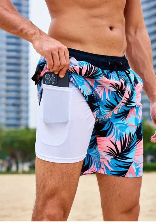 The Shore Short – Men's 3D Print Double-Layer Beach Shorts - Undefyning Lynes