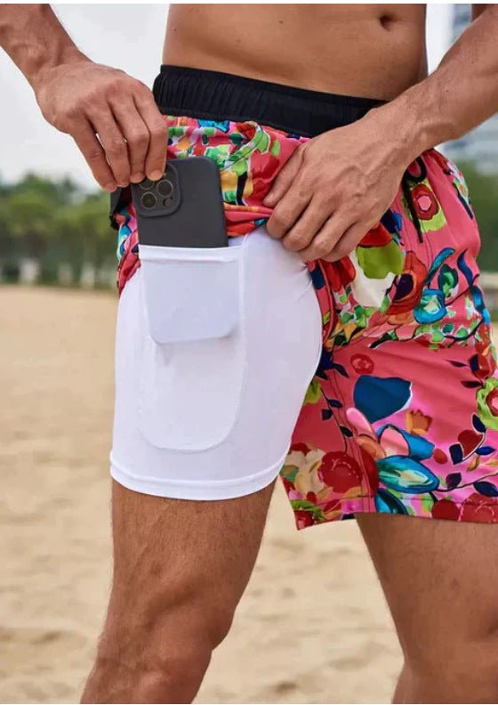 The Shore Short – Men's 3D Print Double-Layer Beach Shorts - Undefyning Lynes