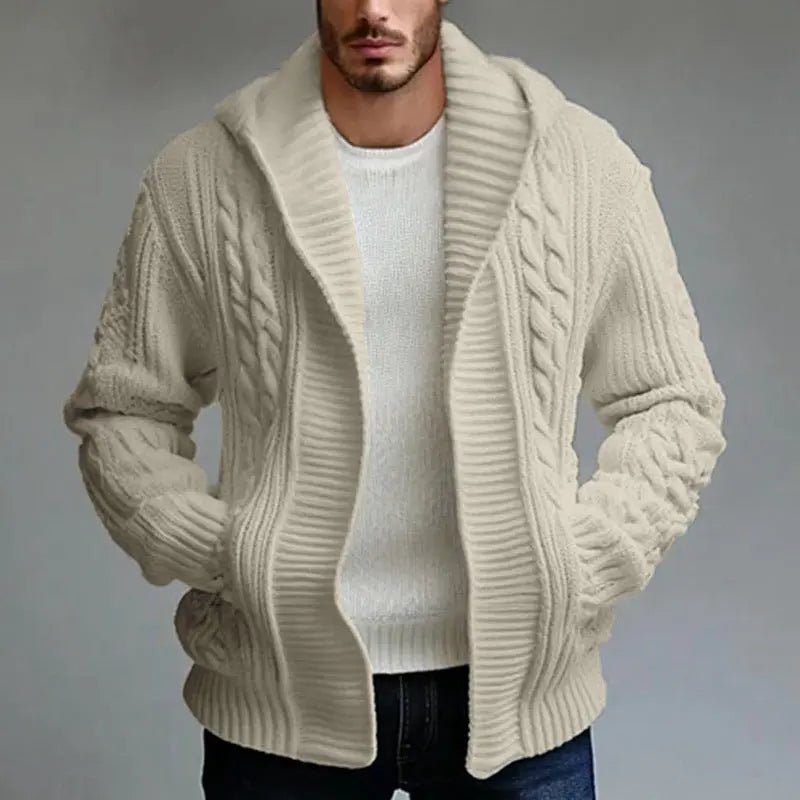The Signature Twisted-Knit Cardigan: Refined Comfort for Modern Men - Undefyning Lynes