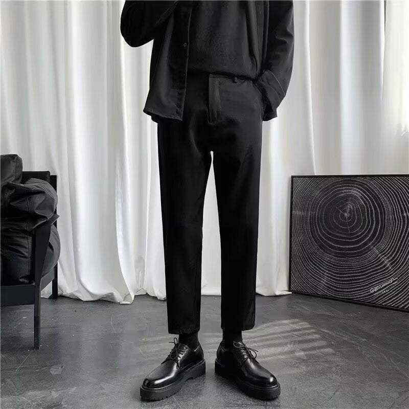 The Slim Crop – Men's Wrinkle-Resistant Cropped Slim-Fit Smart Casual Pants - Undefyning Lynes