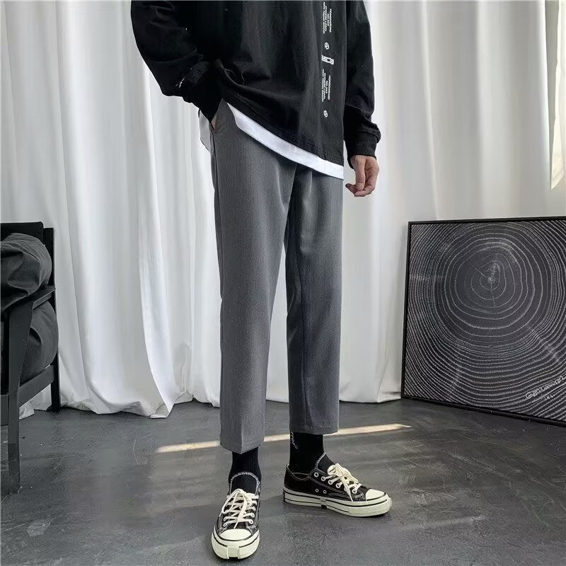 The Slim Crop – Men's Wrinkle-Resistant Cropped Slim-Fit Smart Casual Pants - Undefyning Lynes