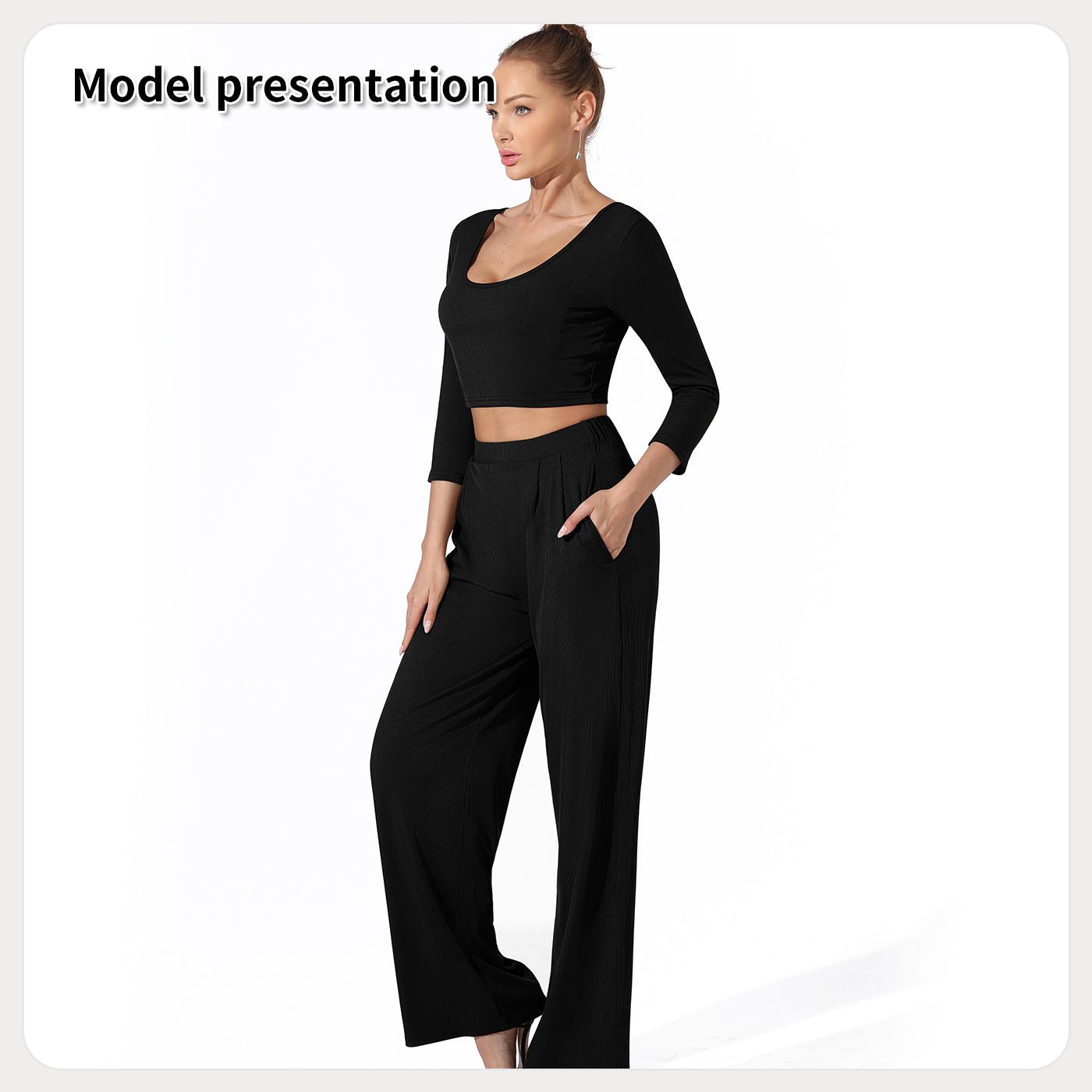 The SolidFlow Set – Women's Solid Color Top & Pants Two-Piece - Undefyning Lynes