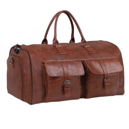 The Suit Shield – Premium Leather Garment Bag & Professional Suit Carrier - Undefyning Lynes