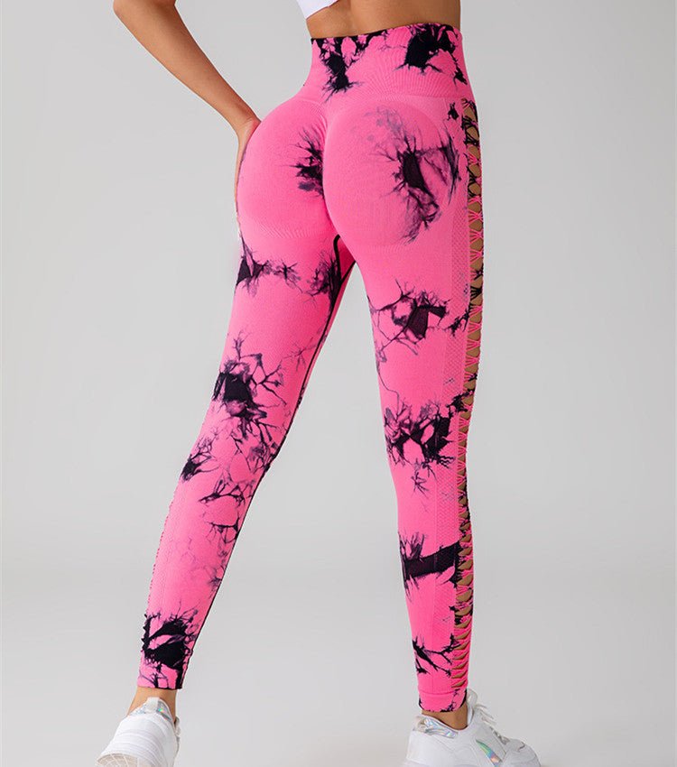 The TieDye Lift Leg – Women's Tie-Dye High-Waist Butt-Lift Seamless Leggings - Undefyning Lynes