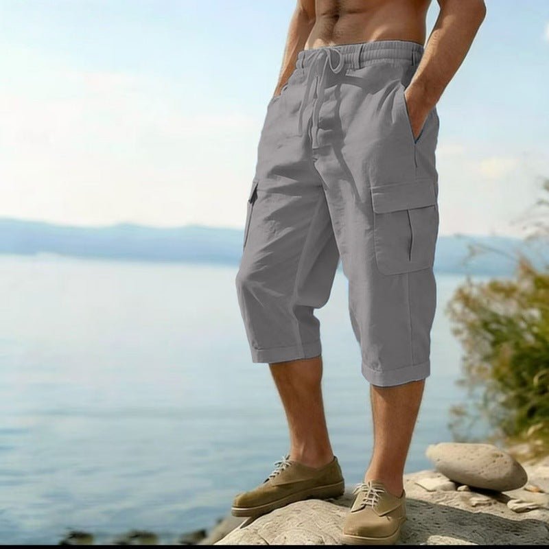 The Utility Wide – Men's Multi-Pocket Cotton Wide-Leg Pants - Undefyning Lynes
