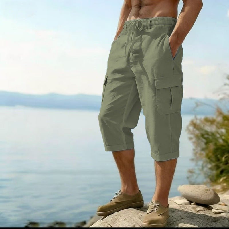 The Utility Wide – Men's Multi-Pocket Cotton Wide-Leg Pants - Undefyning Lynes