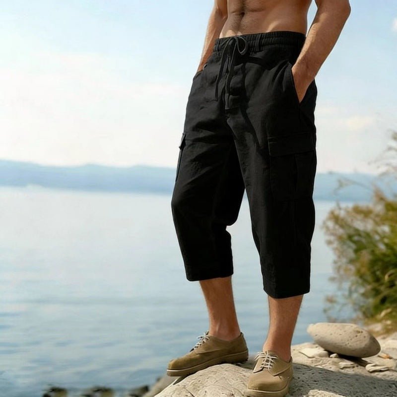 The Utility Wide – Men's Multi-Pocket Cotton Wide-Leg Pants - Undefyning Lynes