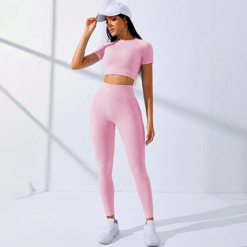 The YogaFlow Set – Women's High-Waist Sports Yoga Suit - Undefyning Lynes