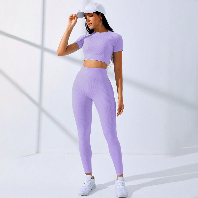 The YogaFlow Set – Women's High-Waist Sports Yoga Suit - Undefyning Lynes