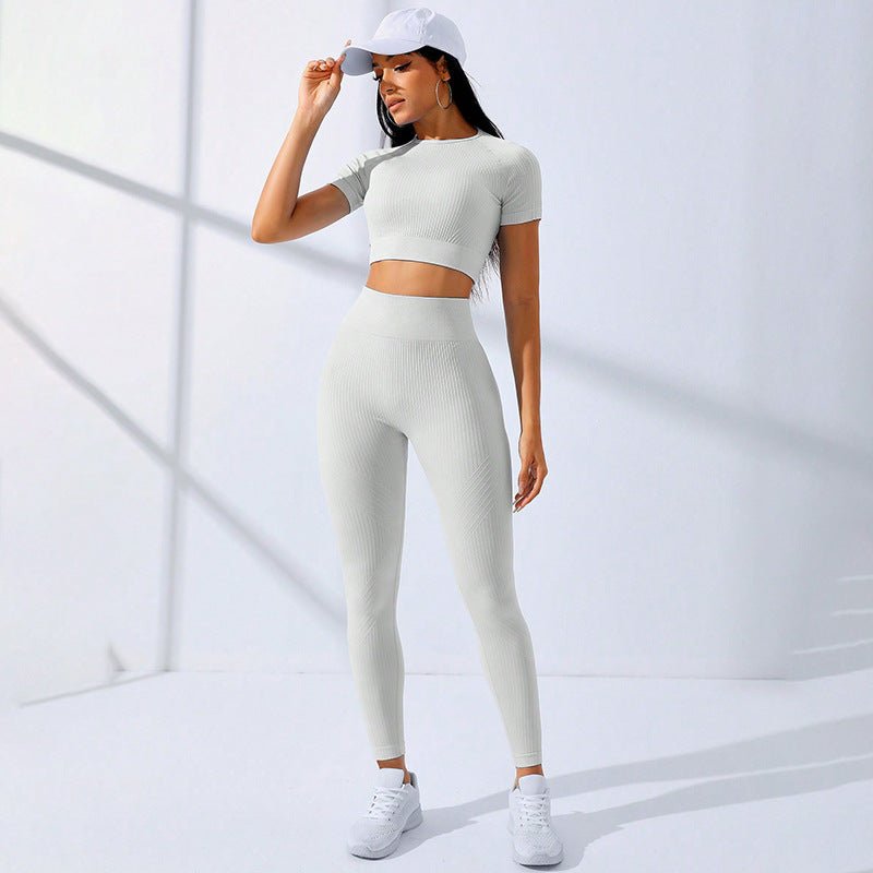 The YogaFlow Set – Women's High-Waist Sports Yoga Suit - Undefyning Lynes