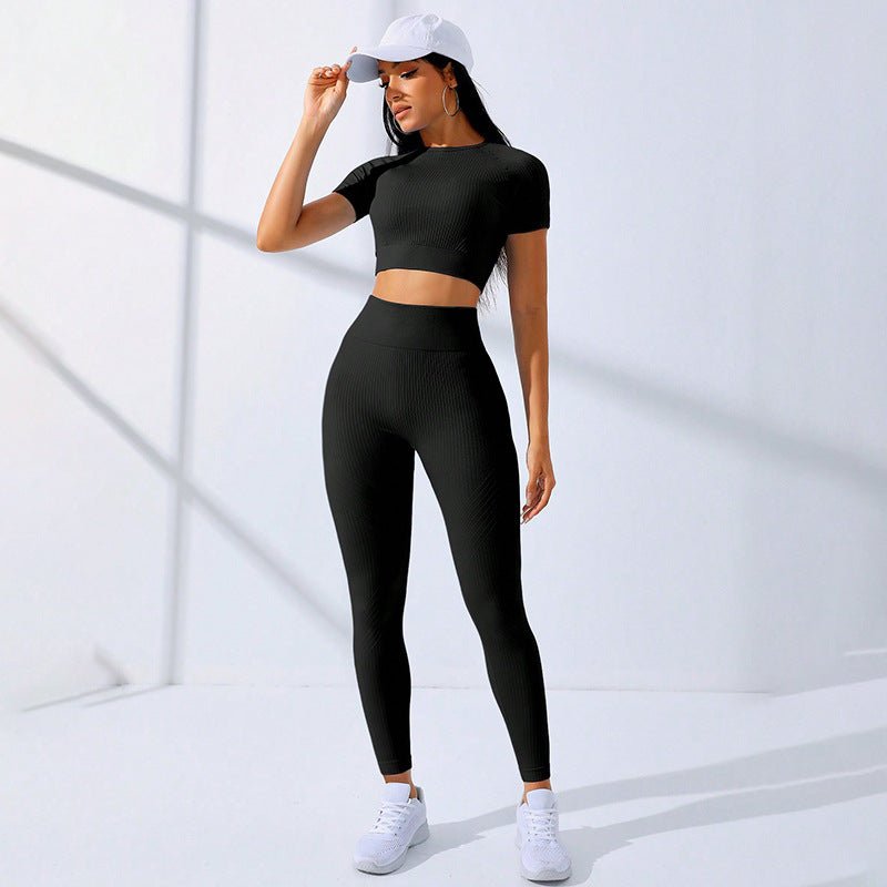 The YogaFlow Set – Women's High-Waist Sports Yoga Suit - Undefyning Lynes