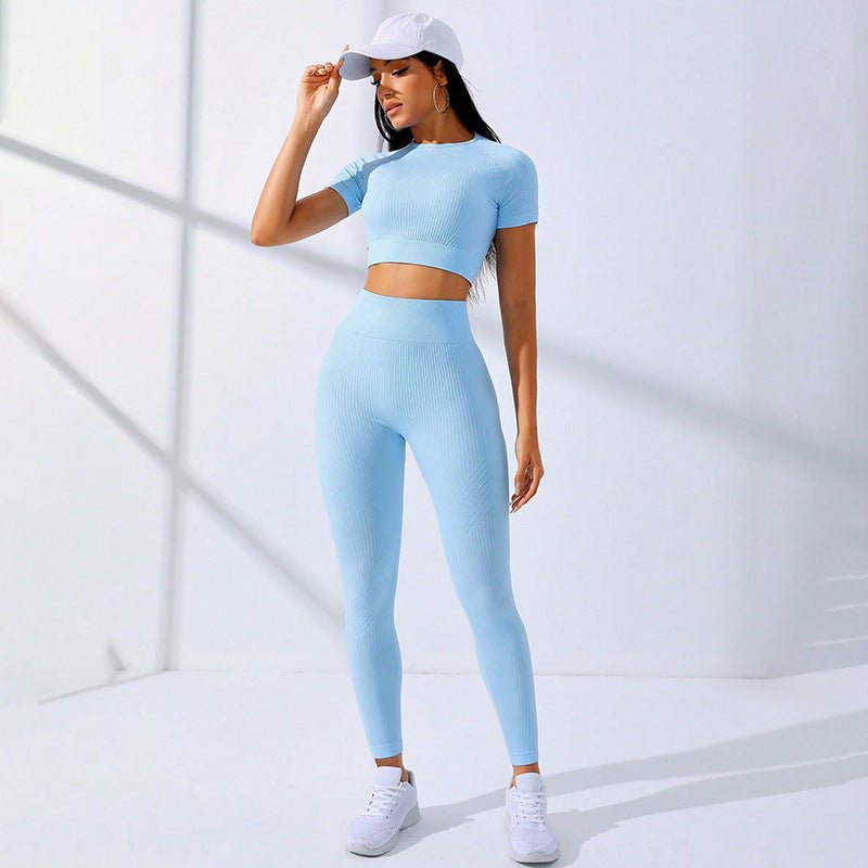 The YogaFlow Set – Women's High-Waist Sports Yoga Suit - Undefyning Lynes