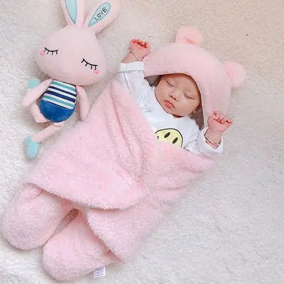 Ultra-Soft Lamb Wool Winter Baby Swaddle – Cozy Snuggle Wrap for Newborns - Undefyning Lynes