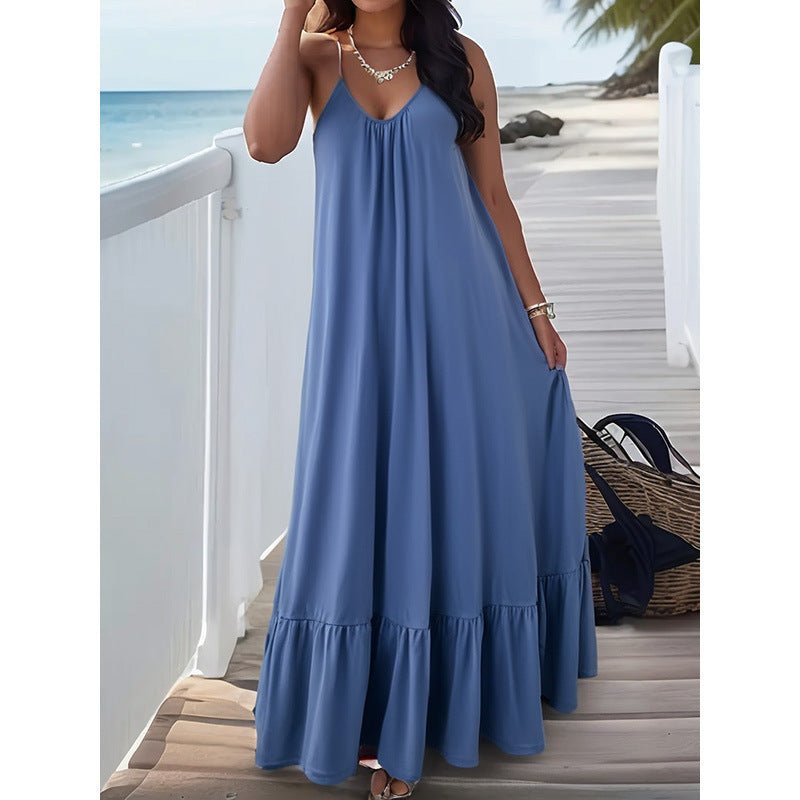 Ultra-Soft Milk Silk Maxi Dress – Women's Sleeveless Curve-Celebrating Dress (1XL–5XL) - Undefyning Lynes