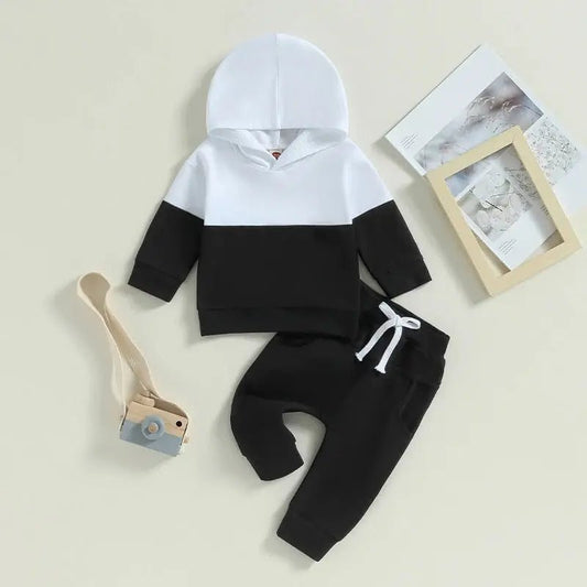 Undefyning Lynes Cozy Color-Block Hoodie & Jogger Set for Kids - Undefyning Lynes