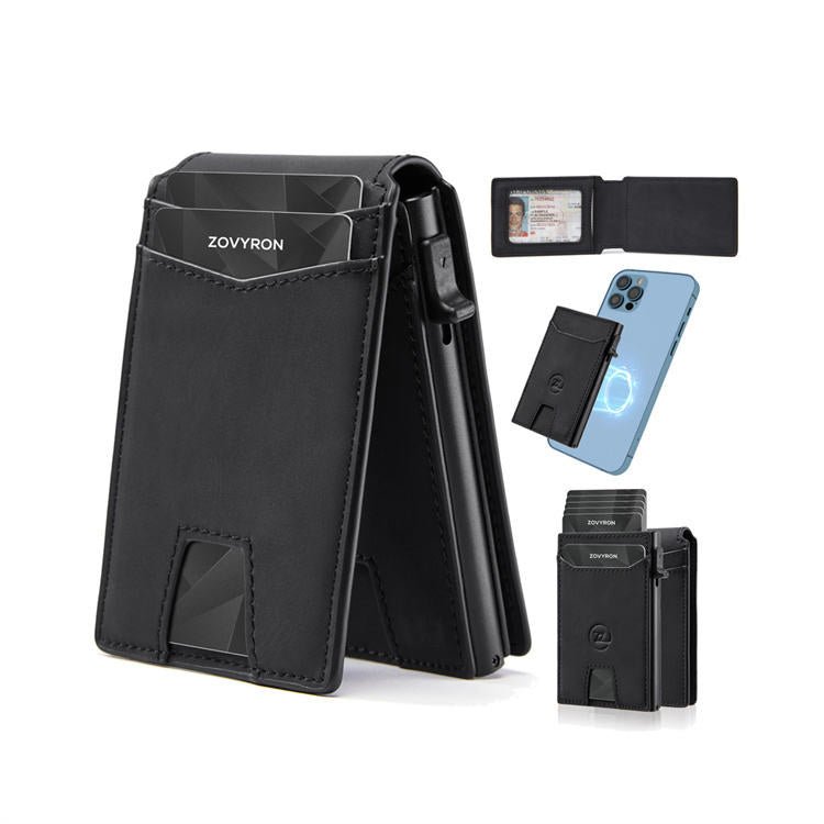 Undefyning Lynes Detachable Card Holder Wallet — Premium Microfiber Slim Bifold - Undefyning Lynes