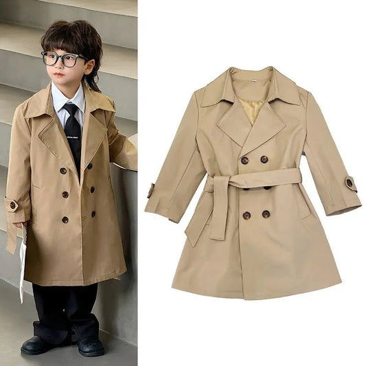 Undefyning Lynes Kids' Classic British Trench Coat - Undefyning Lynes
