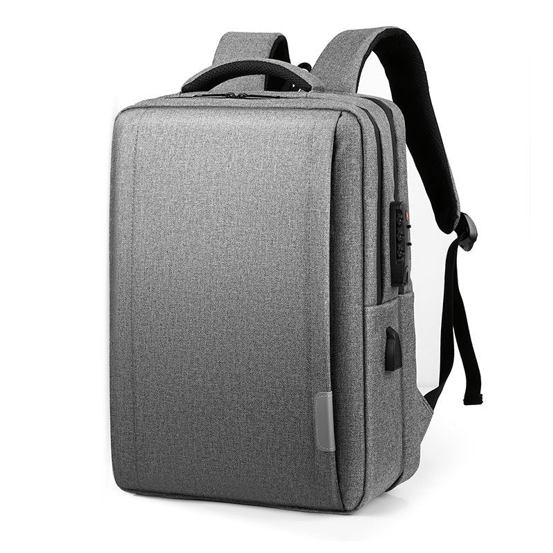 Undefyning Lynes light grey structured tech commuter laptop backpack with padded straps and external USB port