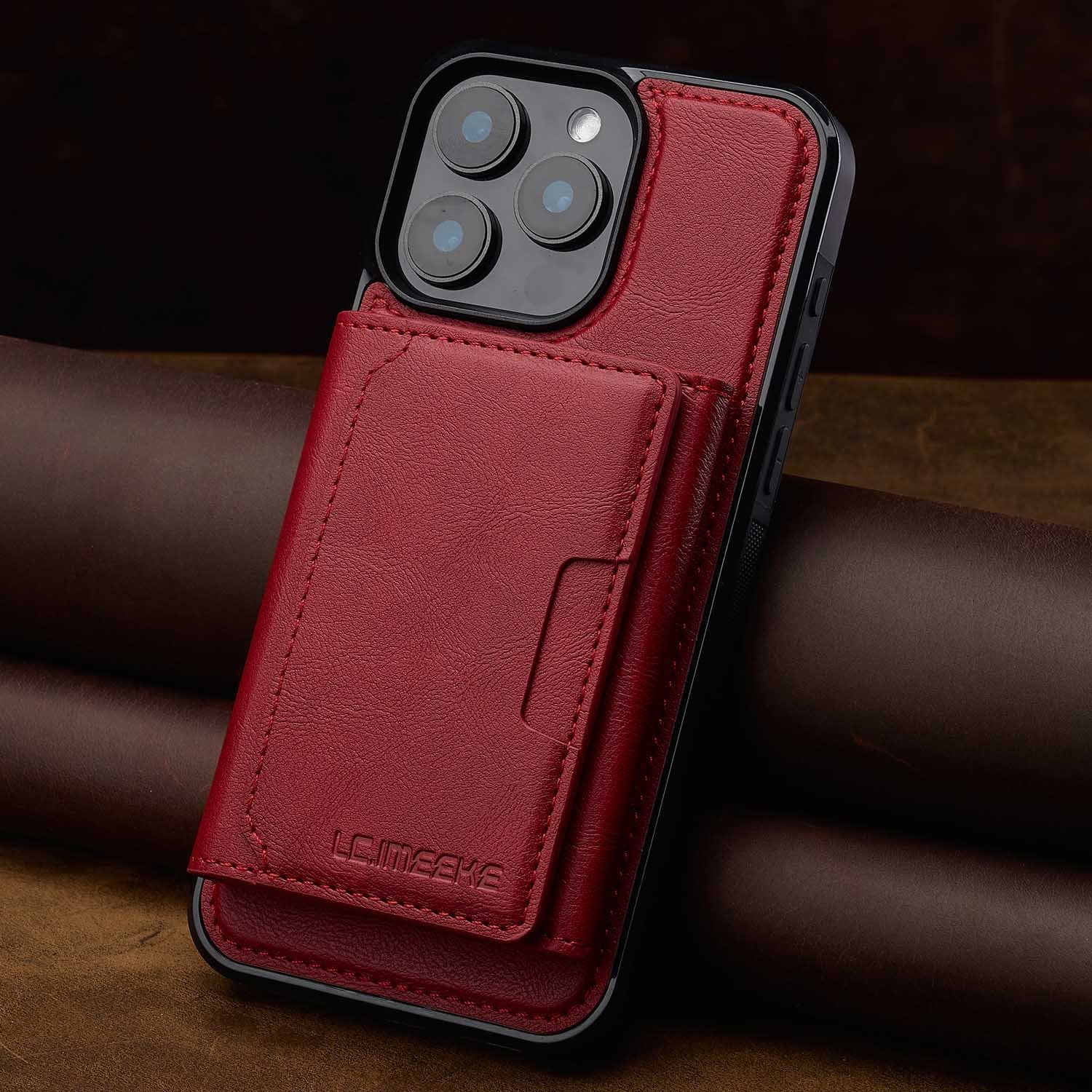 Undefyning Lynes Magnetic Card Holder iPhone Case — Anti-Skimming Faux Leather Wallet Case - Undefyning Lynes