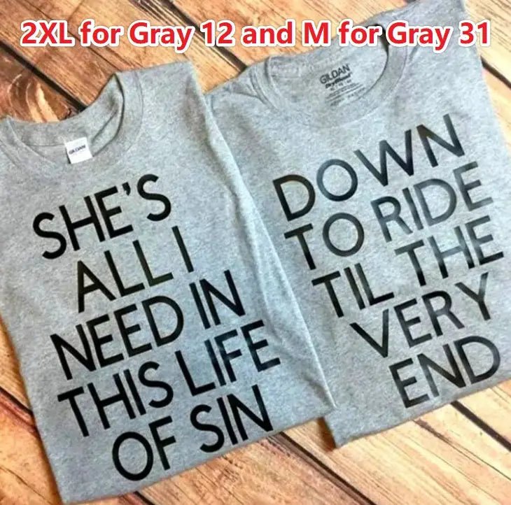Undefyning Lynes Matching English Letter Couple Tees - Effortless Style - Undefyning Lynes