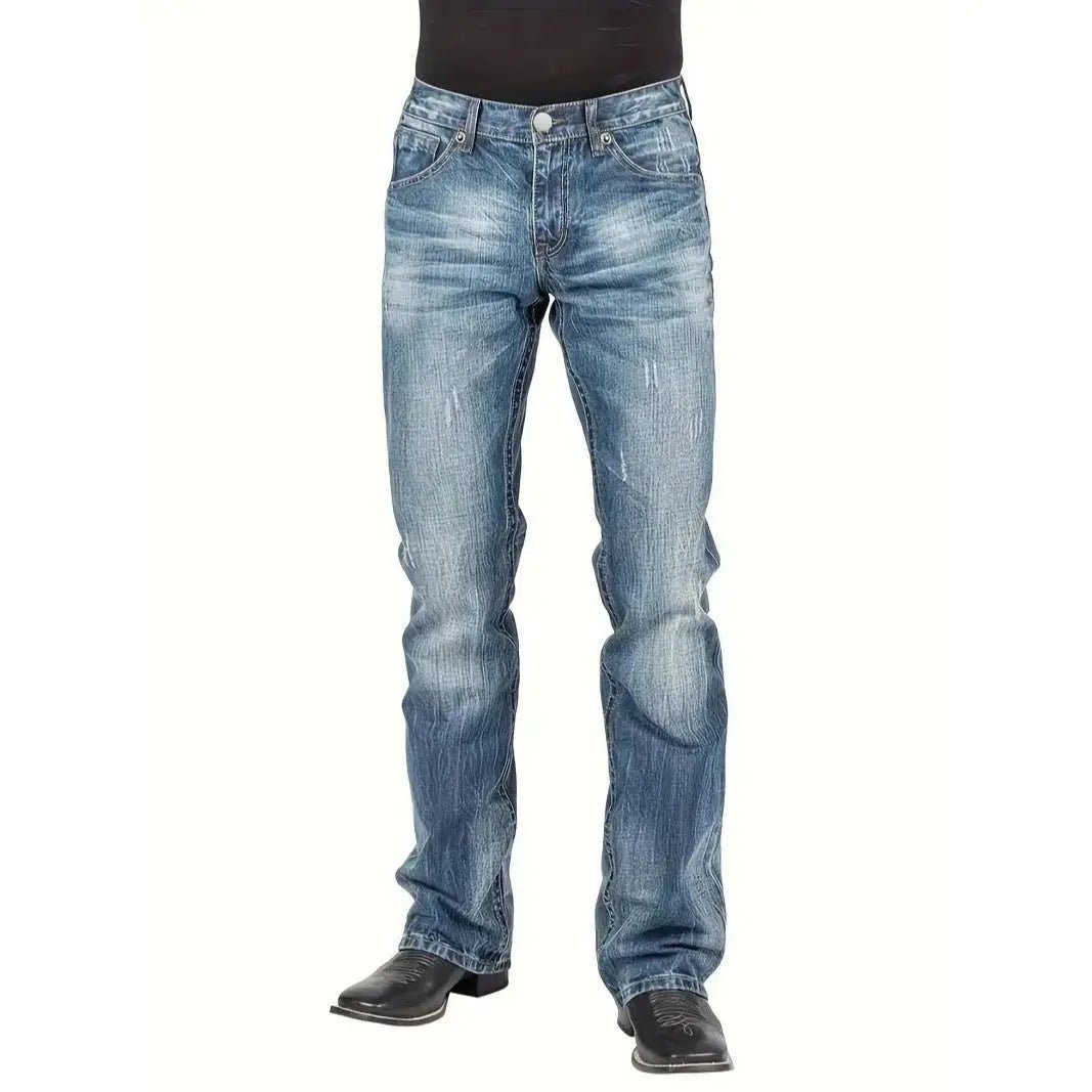 Undefyning Lynes Men's Modern Street-Style Straight-Leg Denim - Undefyning Lynes