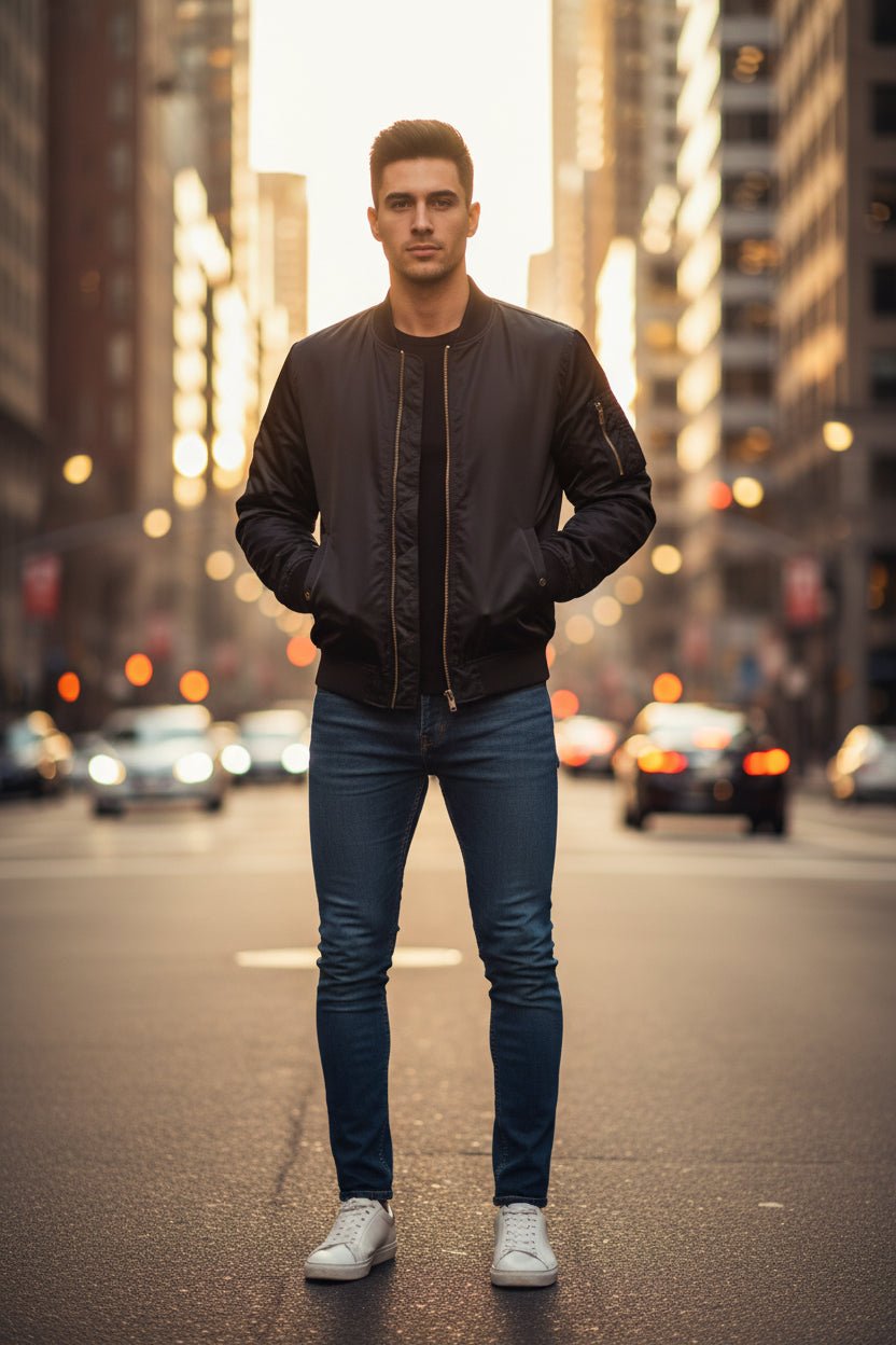 Undefyning Lynes Men's Nylon Baseball Jacket - Undefyning Lynes