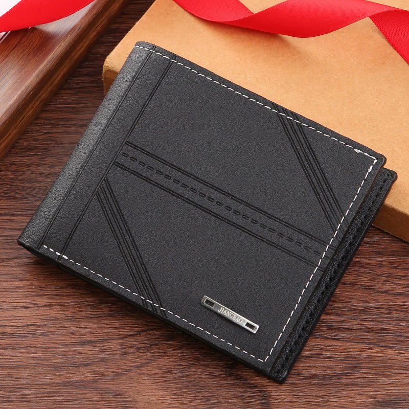 Undefyning Lynes Men's Slim Short Wallet — Cut-Resistant PU Leather Bifold - Undefyning Lynes