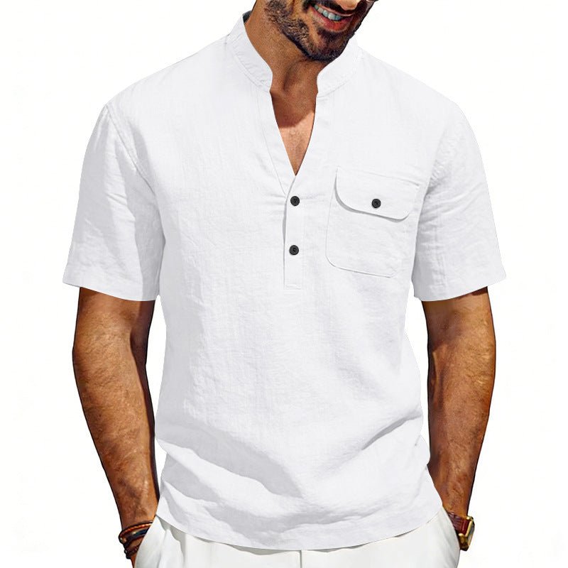 Undefyning Lynes The Linen Standard — Men's Breathable Solid Tee - Undefyning Lynes