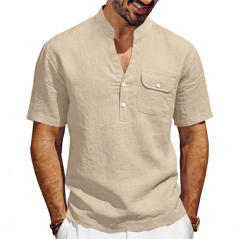 Undefyning Lynes The Linen Standard — Men's Breathable Solid Tee - Undefyning Lynes