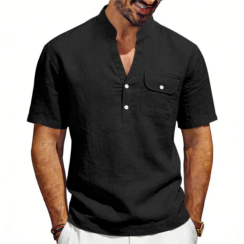 Undefyning Lynes The Linen Standard — Men's Breathable Solid Tee - Undefyning Lynes