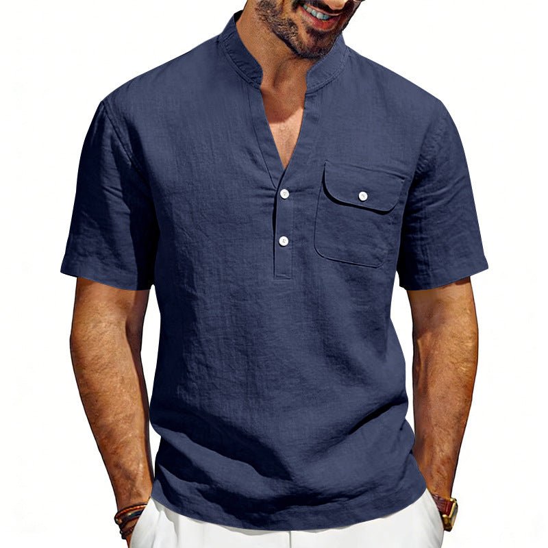 Undefyning Lynes The Linen Standard — Men's Breathable Solid Tee - Undefyning Lynes