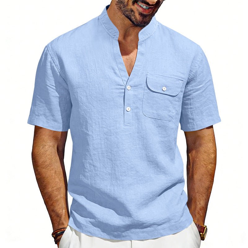 Undefyning Lynes The Linen Standard — Men's Breathable Solid Tee - Undefyning Lynes