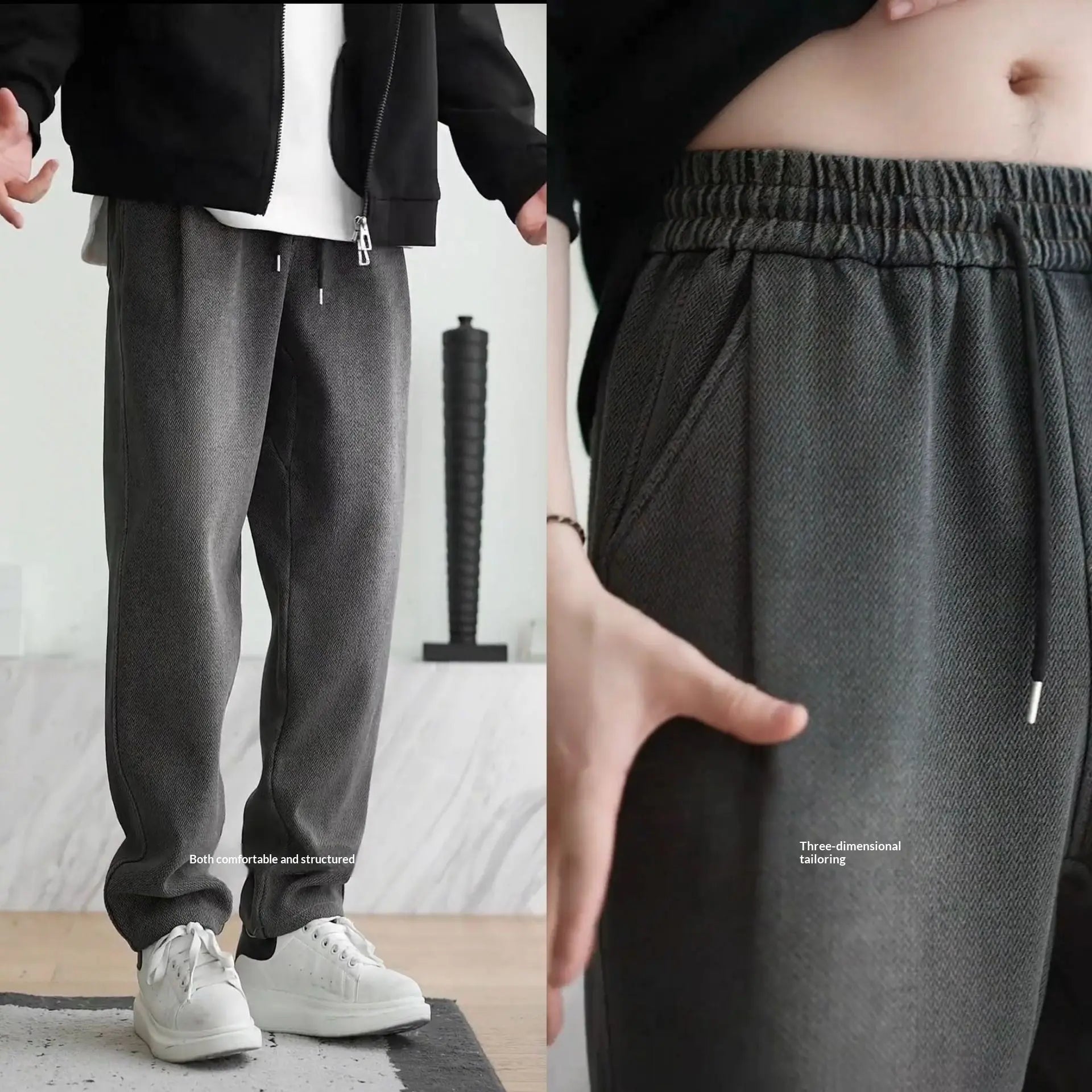 Undefyning Lynes Vintage Retro Relaxed-Fit Denim Joggers - Undefyning Lynes
