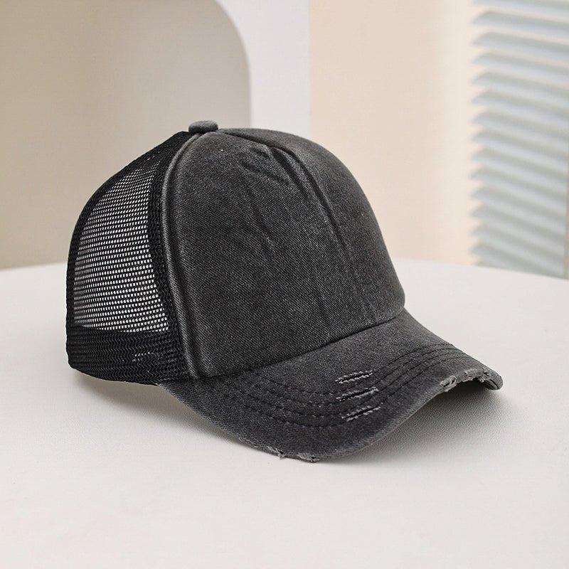 Unisex Frayed Washed Vintage Mesh Baseball Cap — Breathable Street Sun Hat - Undefyning Lynes