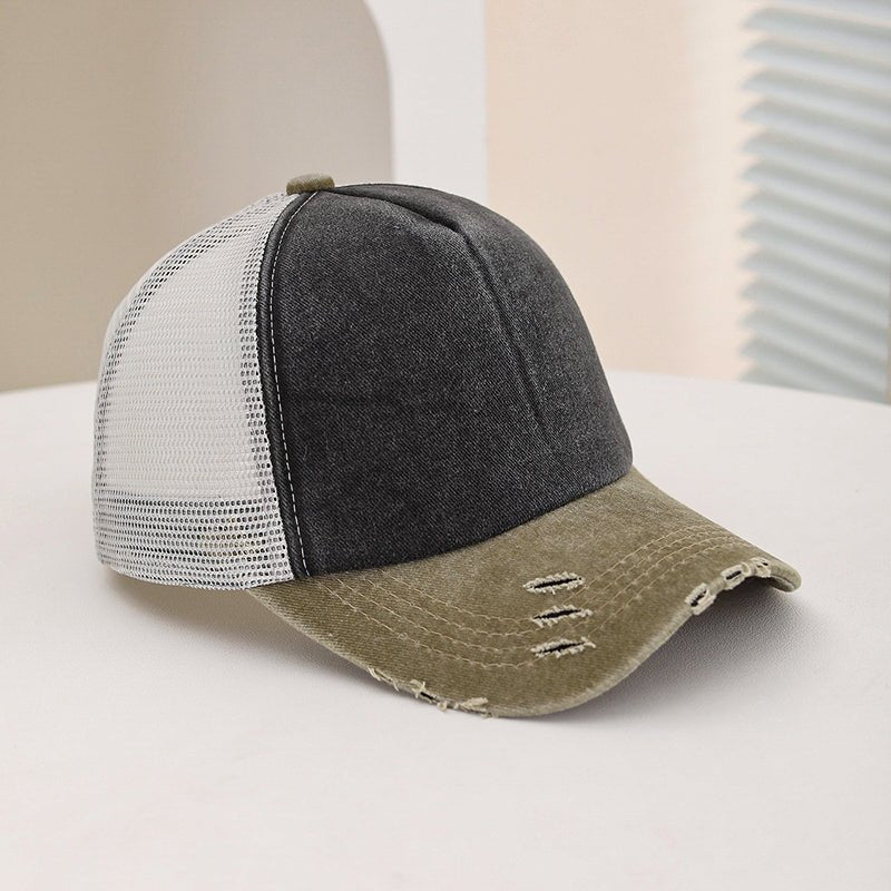 Unisex Frayed Washed Vintage Mesh Baseball Cap — Breathable Street Sun Hat - Undefyning Lynes