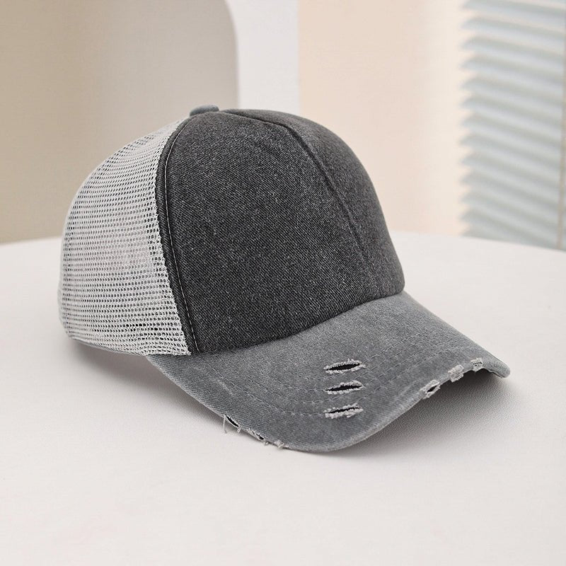 Unisex Frayed Washed Vintage Mesh Baseball Cap — Breathable Street Sun Hat - Undefyning Lynes